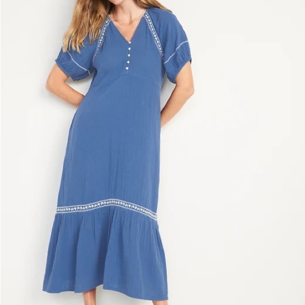 Old Navy Crepe Maxi Swing Dress